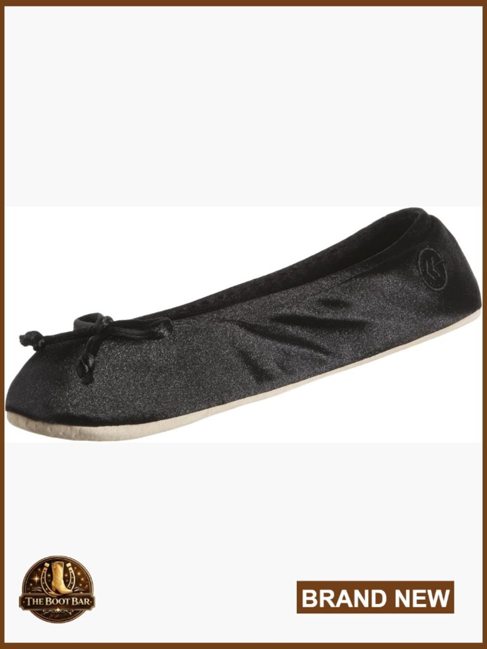 Women's Classic Stretch Satin Ballerina Slippers with Bow Tie
